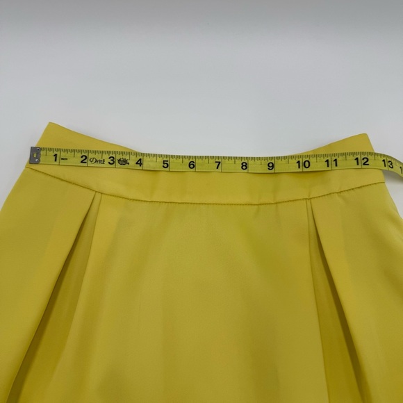 kate spade Women’s Duchess Satin Pencil Skirt 2 Light Chartreuse Yellow - Picture 5 of 9
